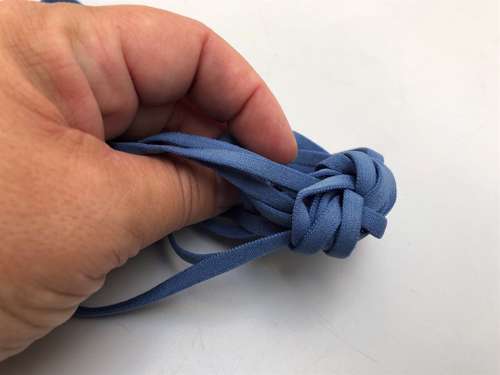 Super soft elastik - jeansblå , 5 mm 